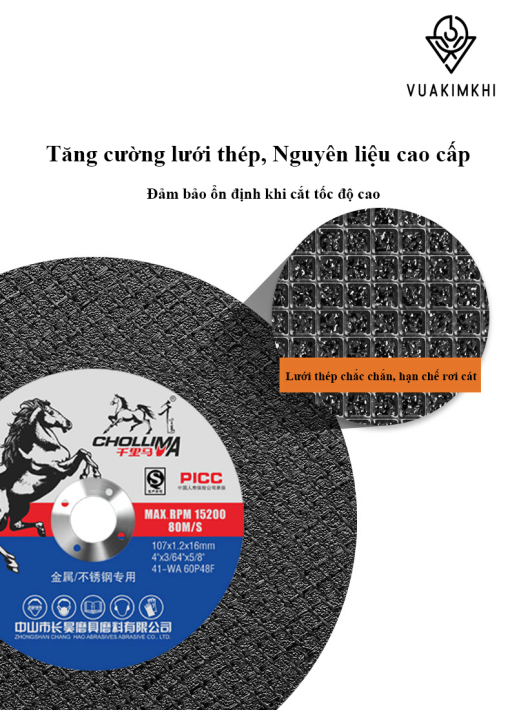 Đá mài CHOLLIMA đen 107x1.2x16mm - Hình ảnh 3
